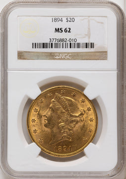 1894 $20 Liberty Double Eagle NGC MS62