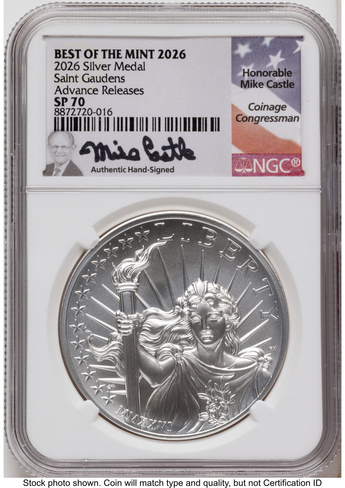 2026 2 Coin Best of the Mint 1907 Saint Gaudens $20 Gold 1 oz and Silver 1 oz Medal Set AR Mike Castle NGC MS70