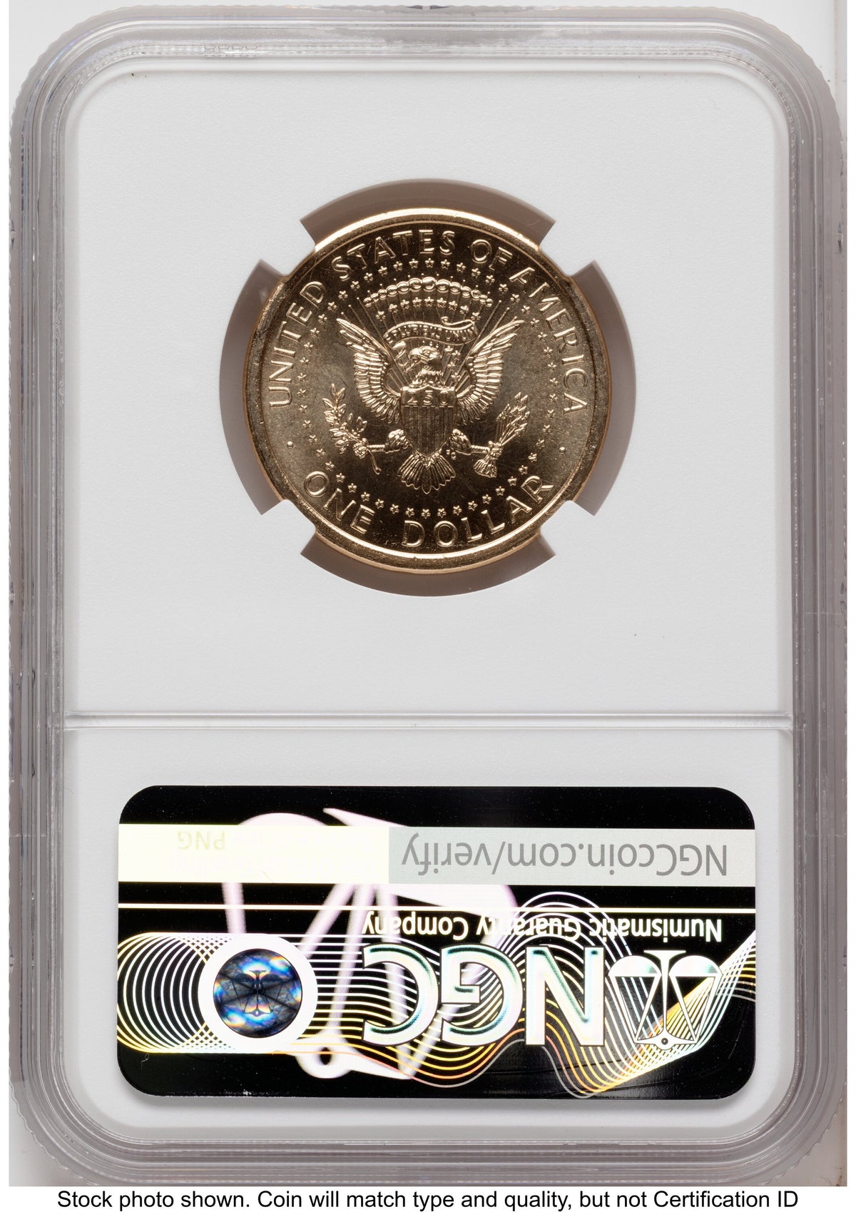2026 Semiquincentennial President Donald J. Trump $1 (Privy Mark) 250th Red Bell Banner Label NGC MS65