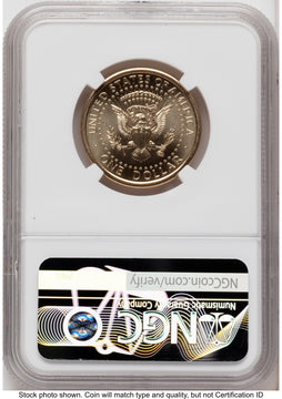 2026 Semiquincentennial President Donald J. Trump $1 (Privy Mark) 250th Red Bell Banner Label NGC MS66