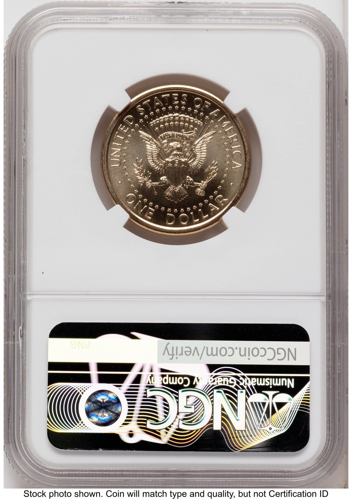 2026 Semiquincentennial President Donald J. Trump $1 (Privy Mark) 250th Red Bell Banner Label NGC MS66