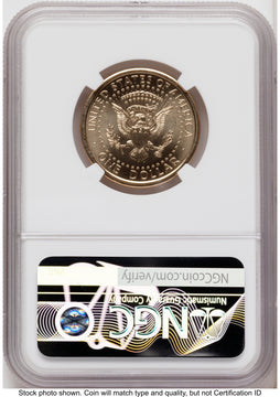 2026 Semiquincentennial President Donald J. Trump $1 (Privy Mark) 250th Red Bell Banner Label NGC MS67