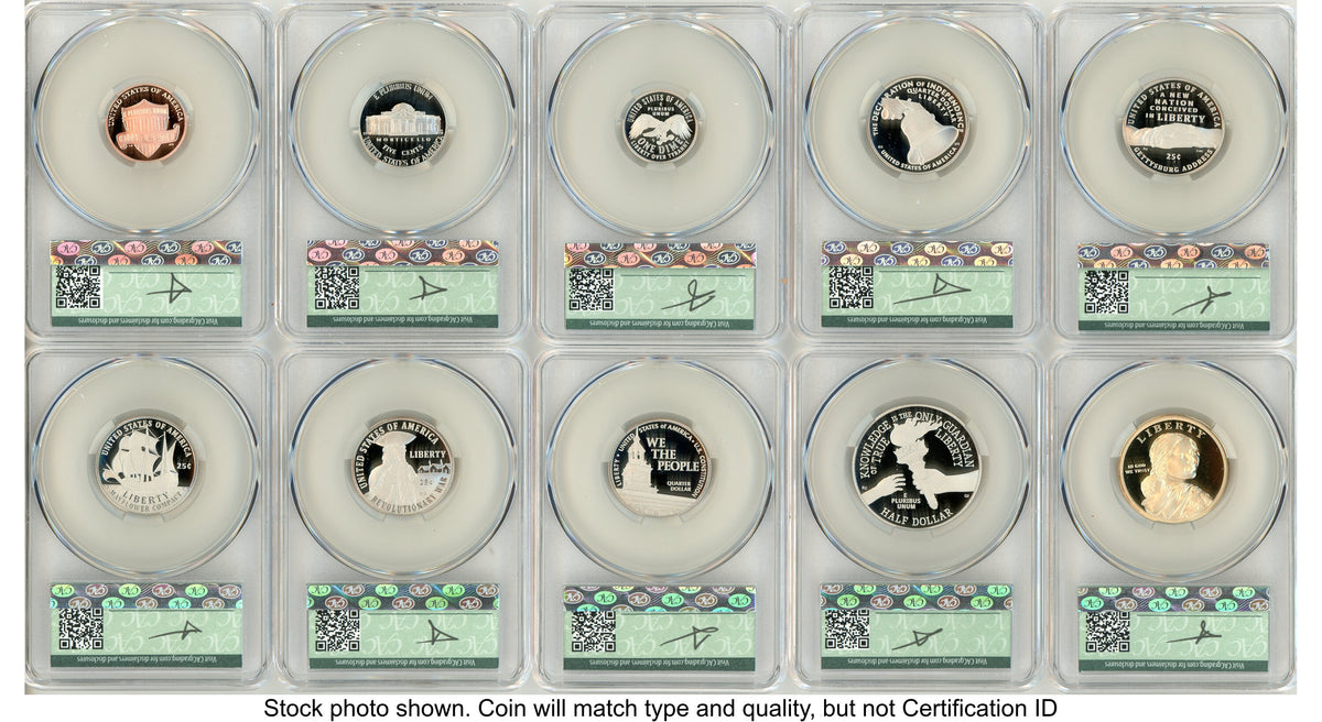 2026 10 Coin Semiquincentennial Clad Proof Set Advanced Delivery Louis Palafoutas CACG PR70