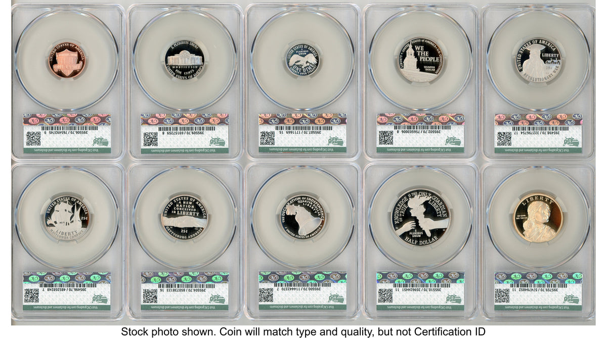 2026 10 Coin Semiquincentennial Clad Proof Set Advanced Delivery Ron Drzewucki America 250 CACG PR70