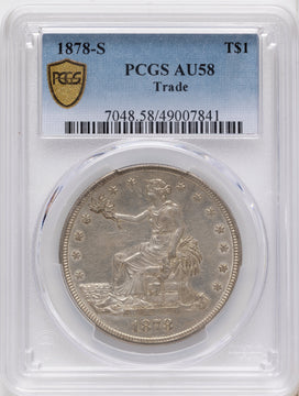 1878-S T$1 Trade Dollar PCGS AU58
