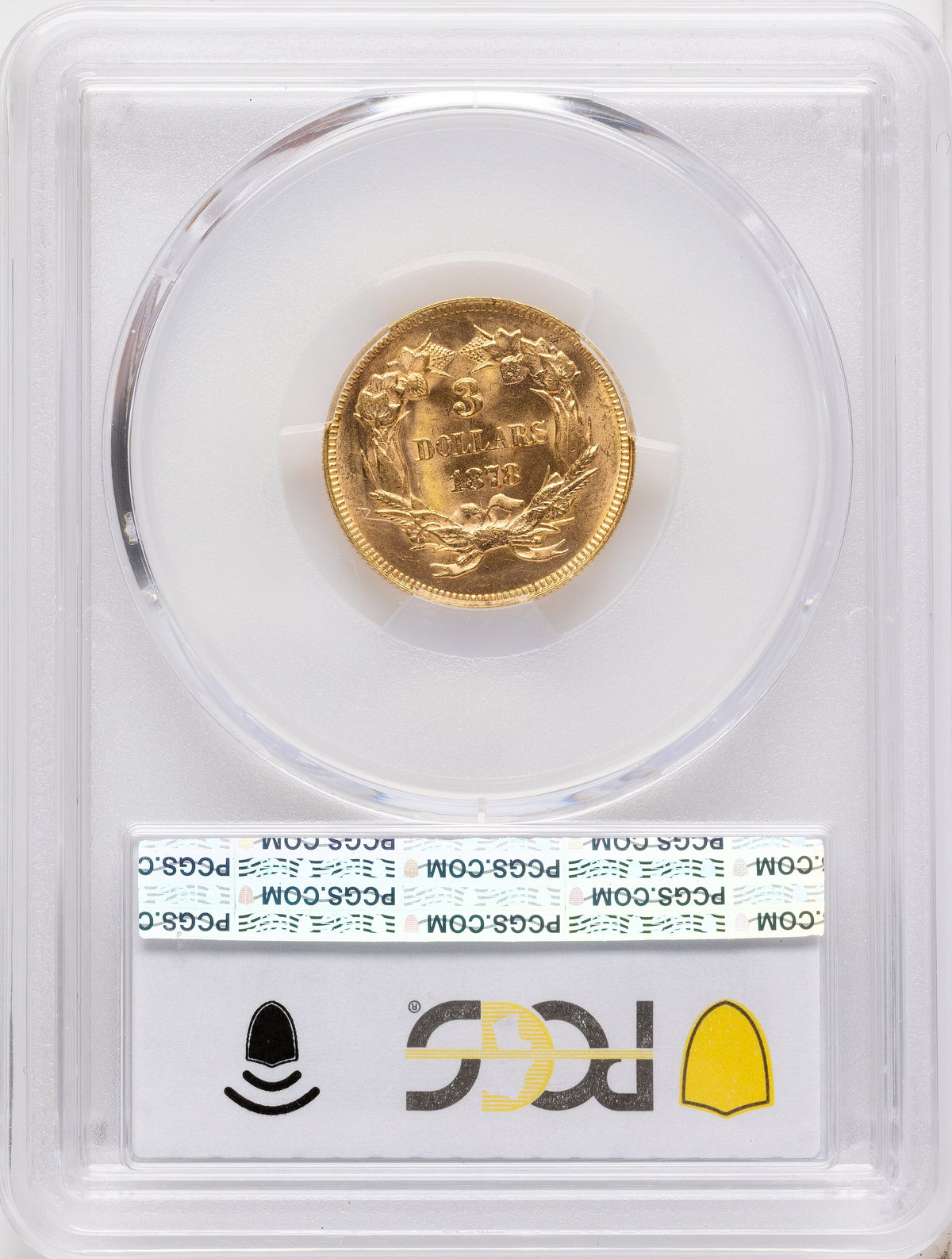 1878 $3 CAC Three Dollar Gold Pieces PCGS MS64+