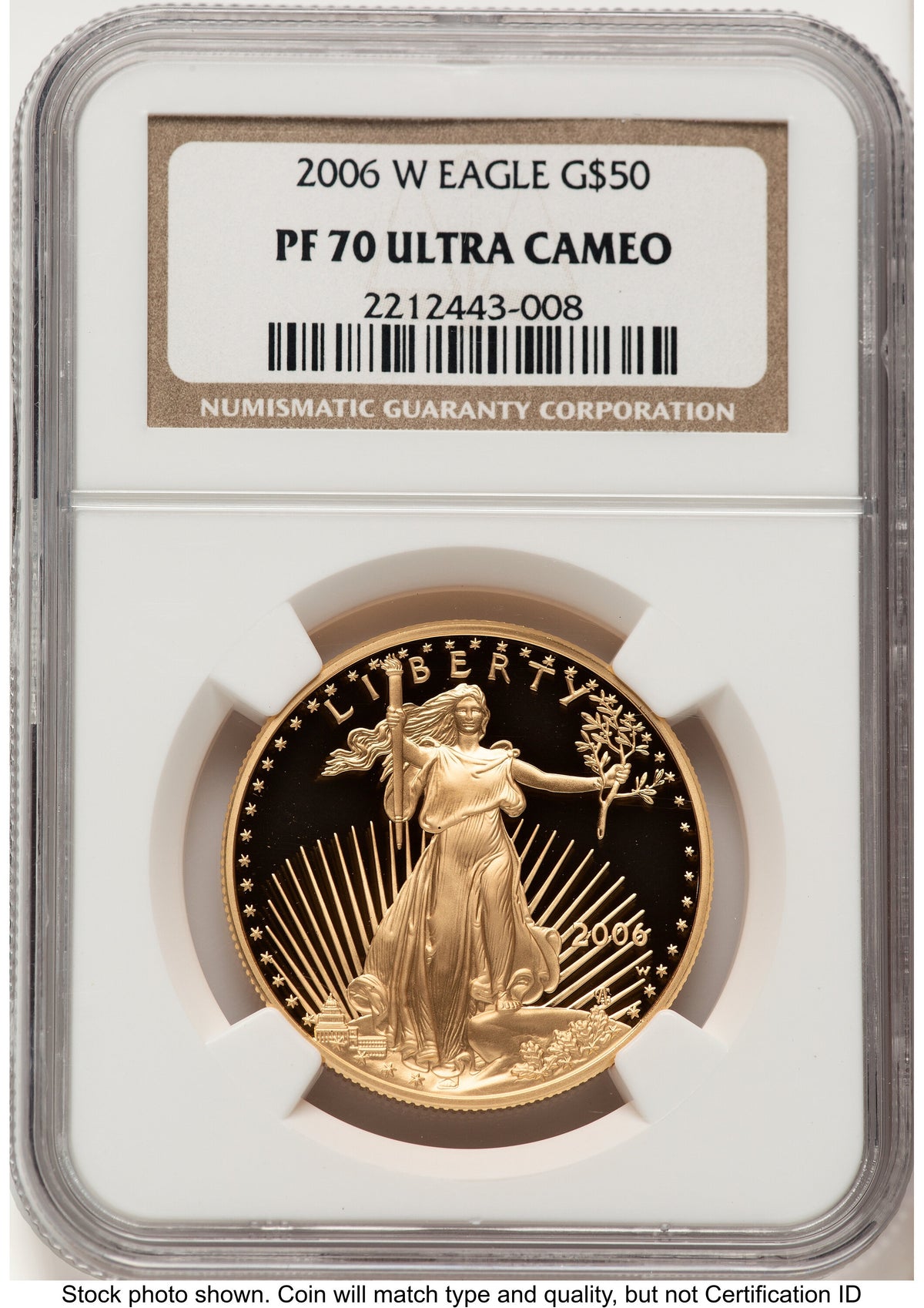 2006-W Proof Gold Eagle 1 oz Brown Label NGC PF70