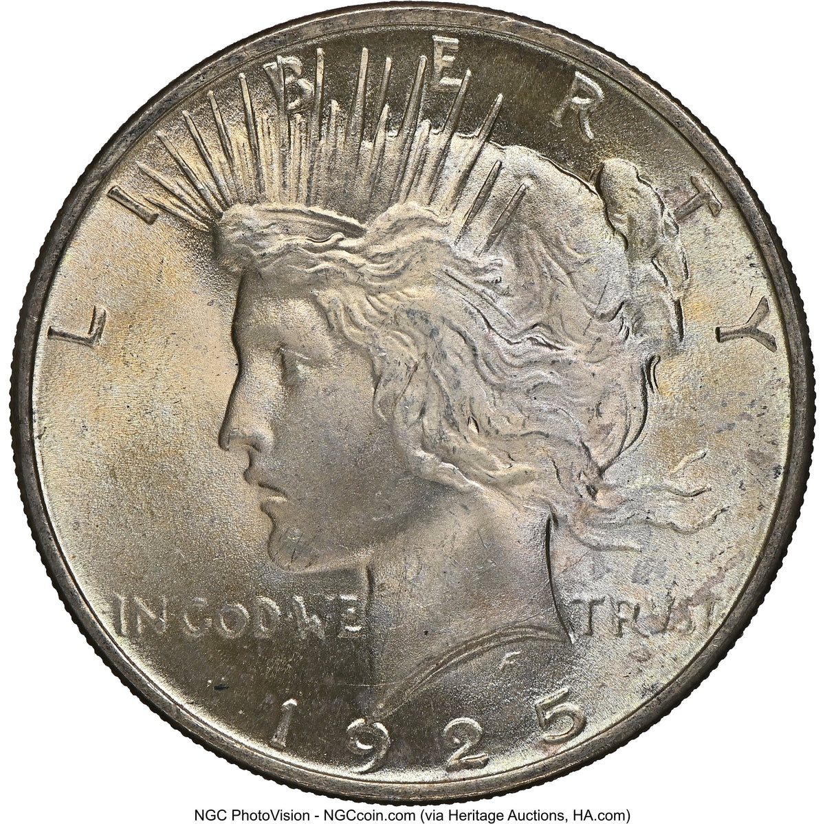 1925 CAC Peace Dollar NGC MS66