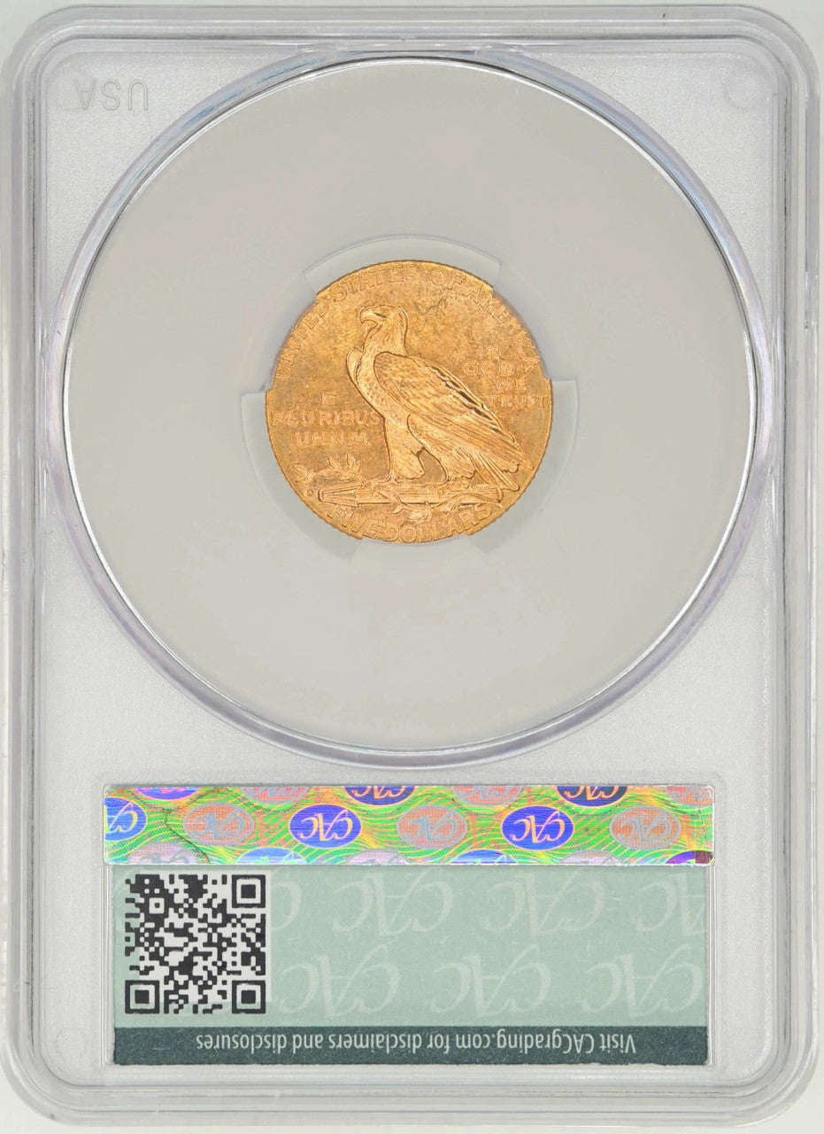 1909-D $5 Indian Half Eagle CAC MS63 | LCR Coin