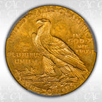 1909-D $5 Indian Half Eagle CACG MS63