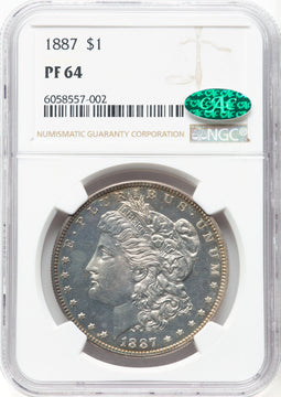1887 CAC Proof Morgan Dollar NGC PR64