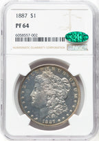 1887 CAC Proof Morgan Dollar NGC PR64