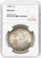 1888 Morgan Dollar NGC MS66+