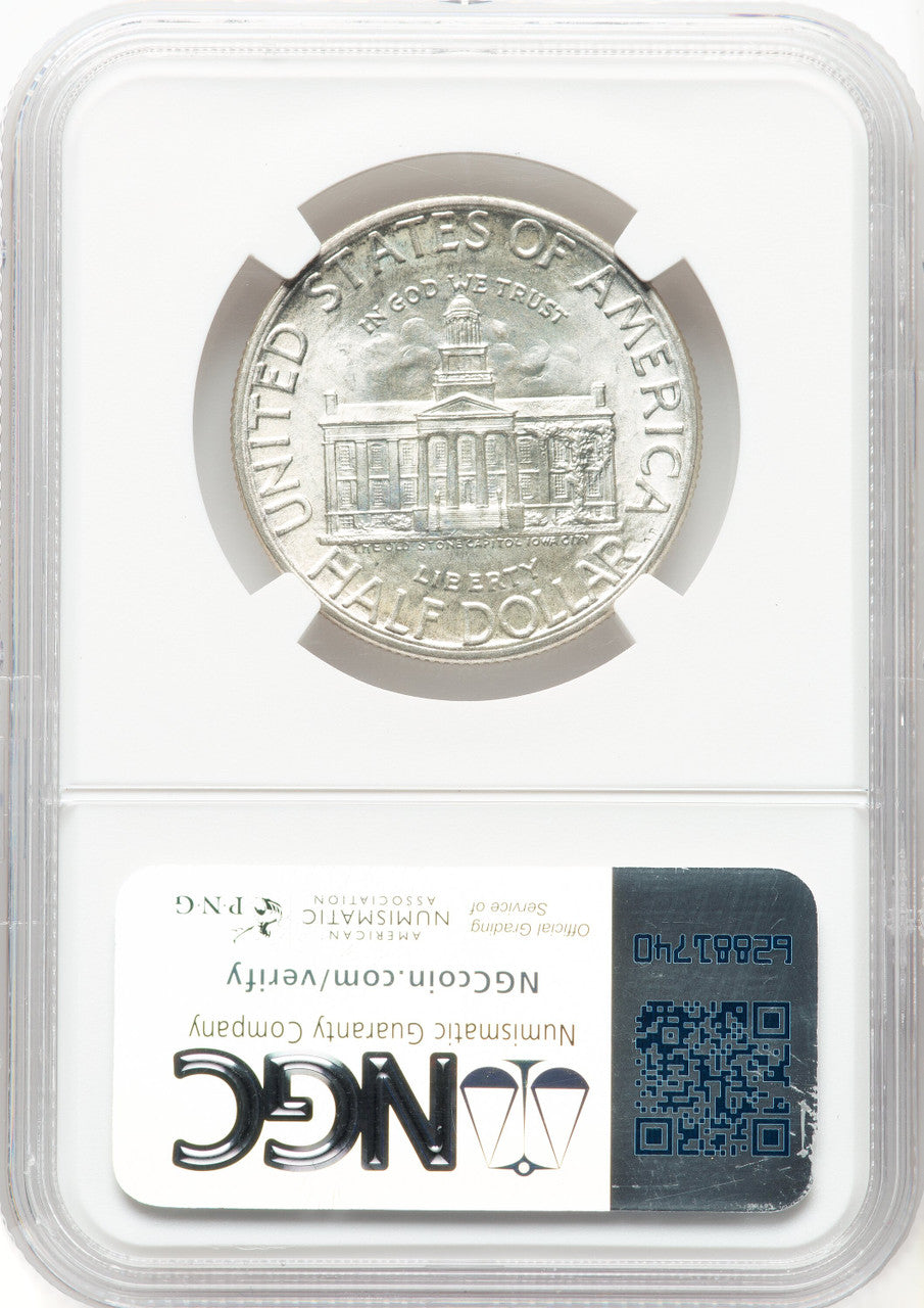1946 50C Iowa Commemorative Silver NGC MS68