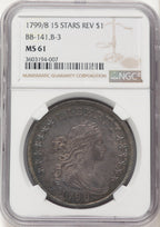 1799/8 $1 B-3 BB-141 Early Dollar NGC MS61