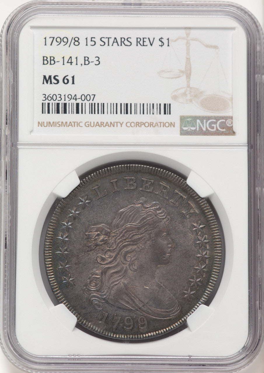 1799/8 $1 B-3 BB-141 Early Dollar NGC MS61