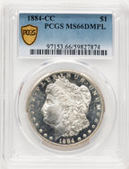 1884-CC DM Morgan Dollar PCGS MS66