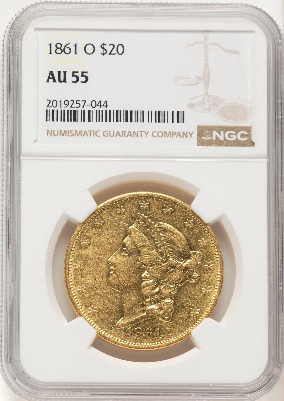 1861-O $20 Liberty Double Eagle NGC AU55 (910656005)