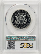1964 50C Accented Hair CA Blue Gradient Proof Kennedy Half Dollar PCGS PR68