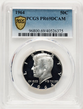 1964 50C Blue Gradient Proof Kennedy Half Dollar PCGS PR69