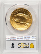 1907 $20 Flat Rim High Relief Double Eagle PCGS MS66+