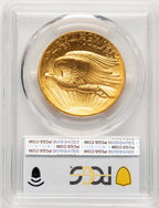 1907 $20 Flat Rim High Relief Double Eagle PCGS MS66