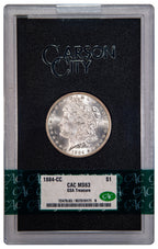 1884-CC $1 GSA Treasure Hoard Morgan Dollar CACG MS63