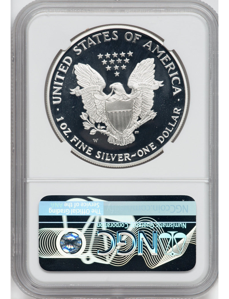 1995-W American Silver Eagle NGC PF70 Ultra Cameo John Mercanti Signed