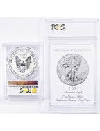 2019-S Enhanced Reverse Proof Silver Eagle PCGS PR70 FDOI Trolly Label with COA 13003