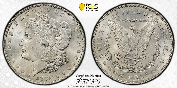 1878 7TF Reverse of 1878 Morgan Dollar PCGS MS64