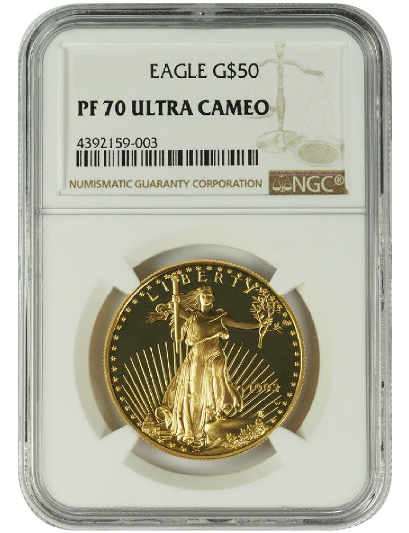 2002 1 oz U.S. Mint Proof Gold Eagle NGC PF70 Ultra Cameo