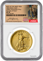 2026 Best of the Mint 1907 Saint-Gaudens High Relief Gold Coin FDI NGC SP70 Hancock