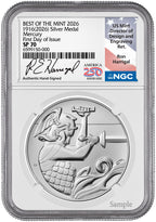 2026 (P) Silver Medal Mercury Best of the Mint NGC SP70 Harrigal