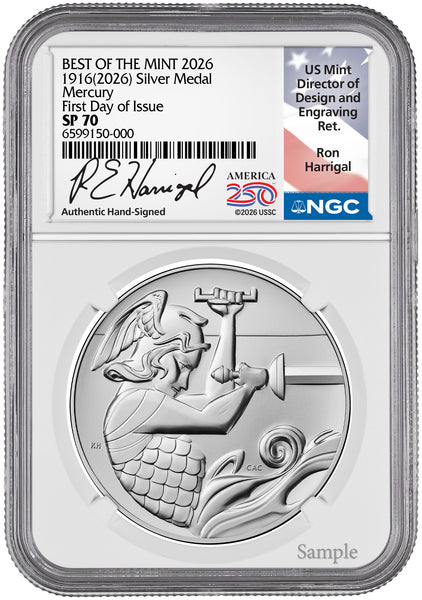 2026 (P) Mercury Silver Medal FDI NGC SP70 | LCR Coin