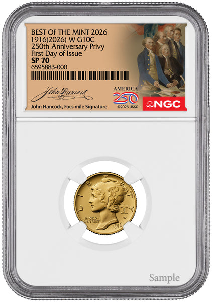 2026-W Mercury Gold Coin FDI NGC SP70 Hancock | LCR Coin