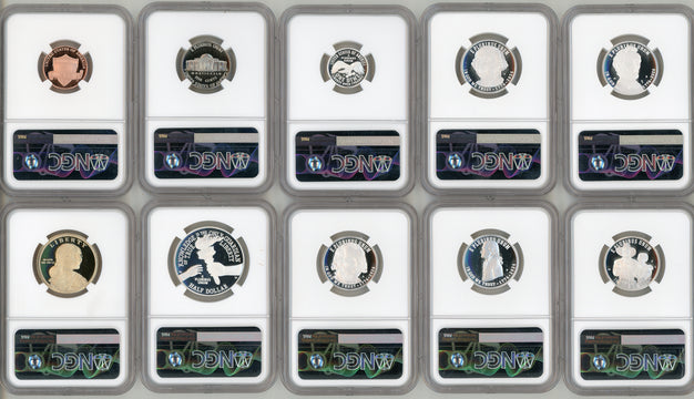2026 10 Coin Semiquincentennial Dual Dated Clad Proof Set NGC PF70 250 Red Book Label