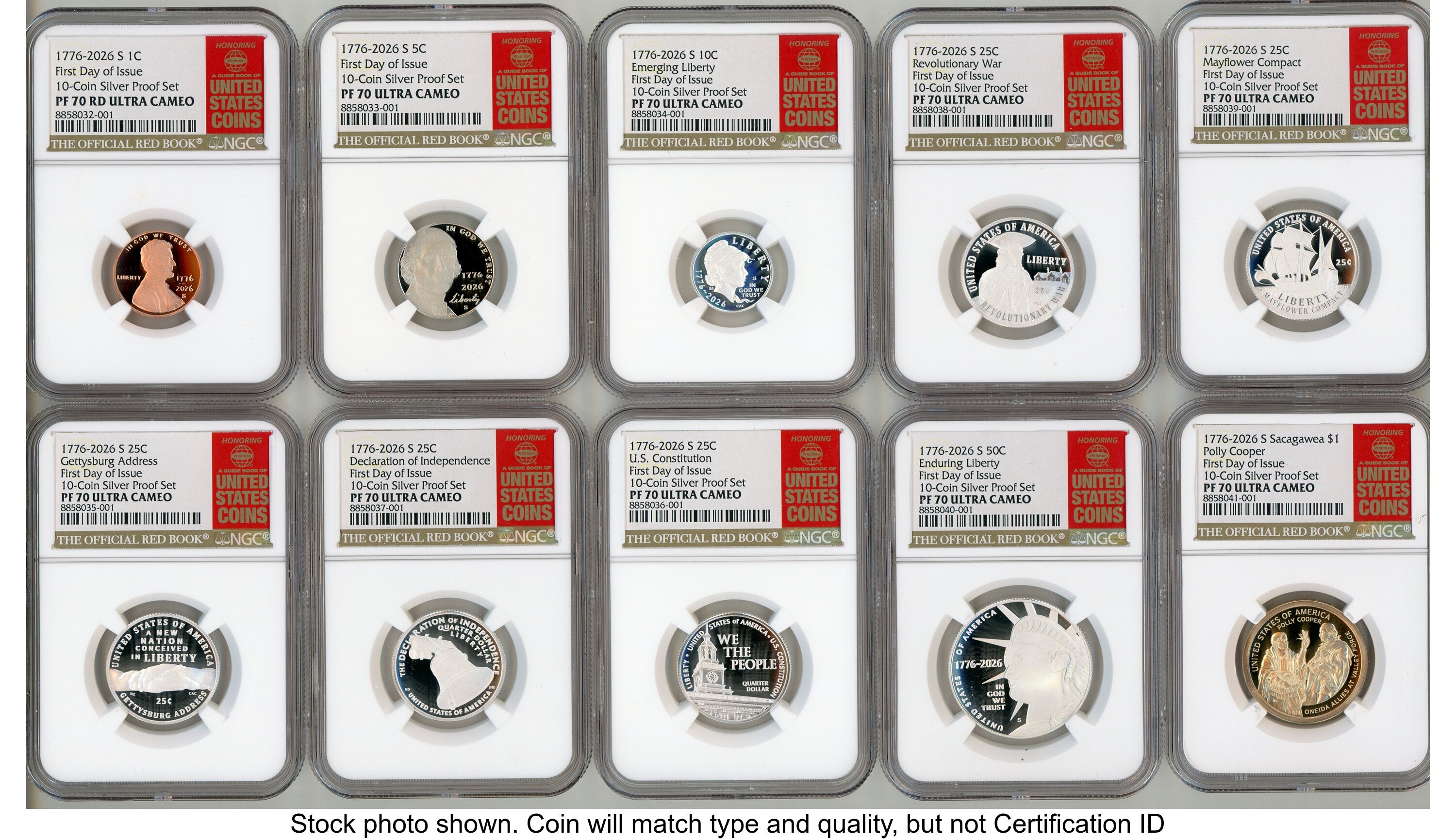2026-S Semiquincentennial US Mint Proof Set NGC PF70 FDI 250 Red Book Label