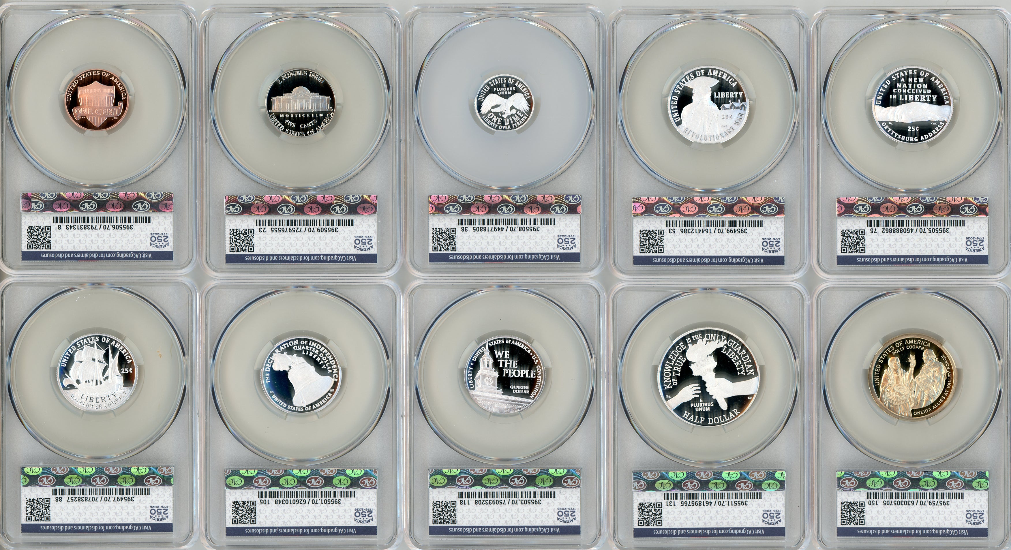 MTH LIVE PROOF & KODOMO PROOF コレクション 2026-S Semiquincentennial US Mint Proof Set CAC PR70 First Day of