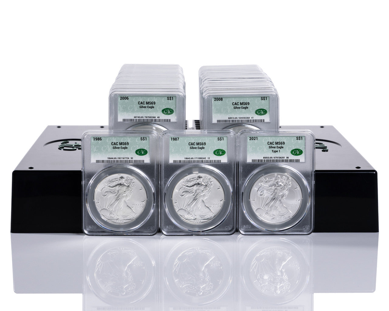 1986-2026 American Silver Eagle 42-pc Set CAC MS69 (3 New CAC Boxes)
