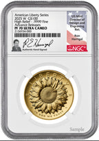 2025-W American Liberty Series Gold High Relief AR NGC PF70 Harrigal Signed