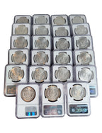 1878-1921 Morgan Dollar 24 Coin Set NGC MS63 (2 New NGC Boxes)