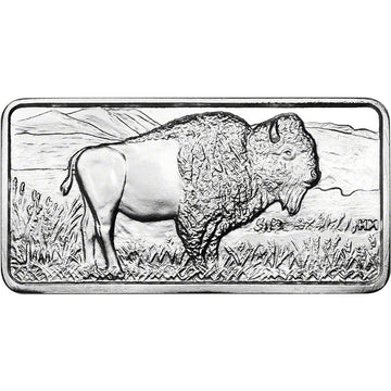 10 oz. Highland Mint Silver Bar .999 Fine Buffalo Design