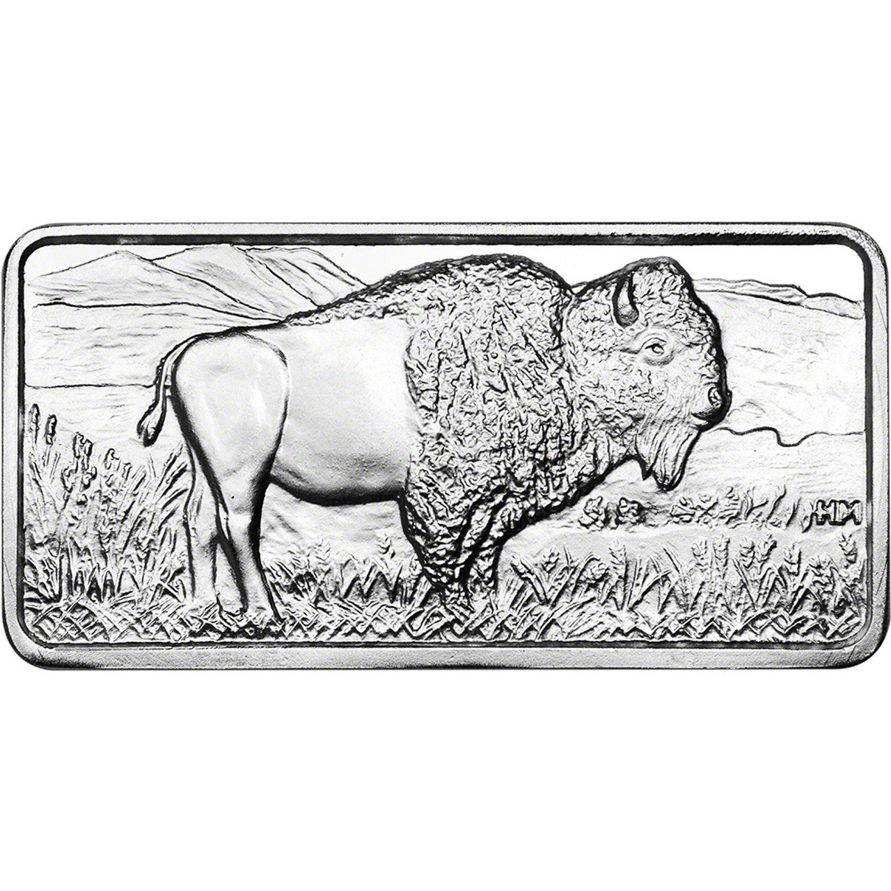 10 oz. Highland Mint Silver Bar .999 Fine Buffalo Design