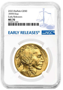2023 $50 Gold Buffalo .9999 Early Releases NGC MS70