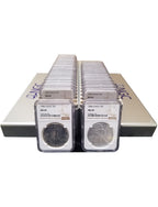 1986-2026 American Silver Eagle 42-pc Set NGC MS69 (3 New NGC Boxes)