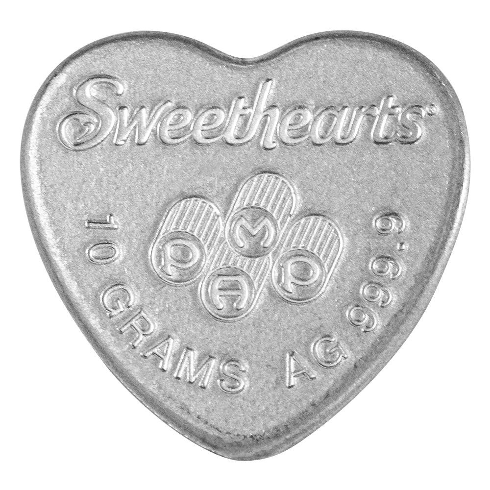 2023 Sweethearts® .9999 Pure Silver Hearts Set 10gm Three Coin Set 30gm Total