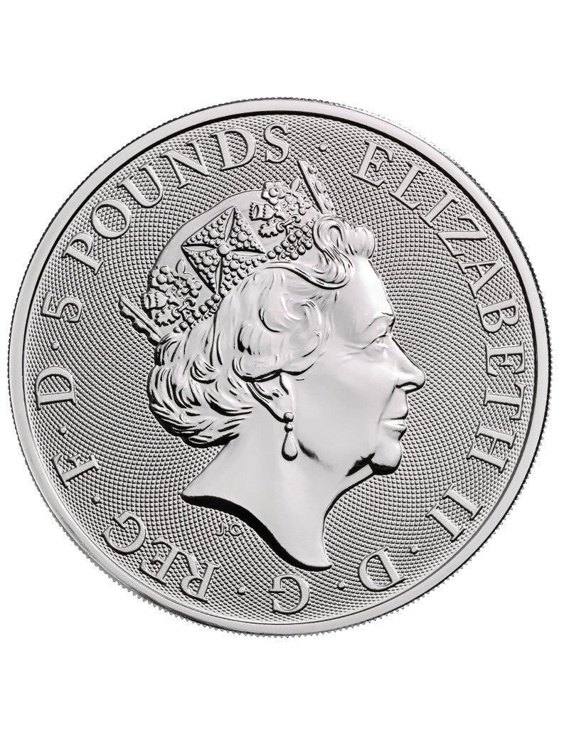 2019 2 oz British Silver Queens Beast Yale of Beaufort Coin