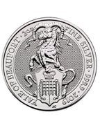 2019 2 oz British Silver Queens Beast Yale of Beaufort Coin