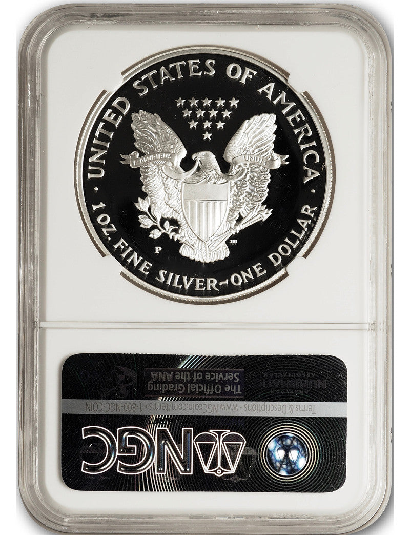 1998-P American Silver Eagle NGC PF70 UCAM Mercanti Signed