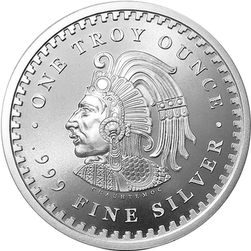 1 OZ SILVER ROUND AZTEC CALENDAR